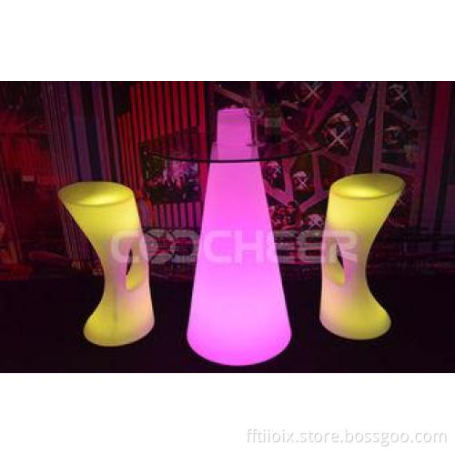 Single color Waterproof Led outdoor furniture Light Up Tabl